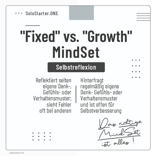 "Fixed" vs. "Growth-MindSet" | Selbstreflexion